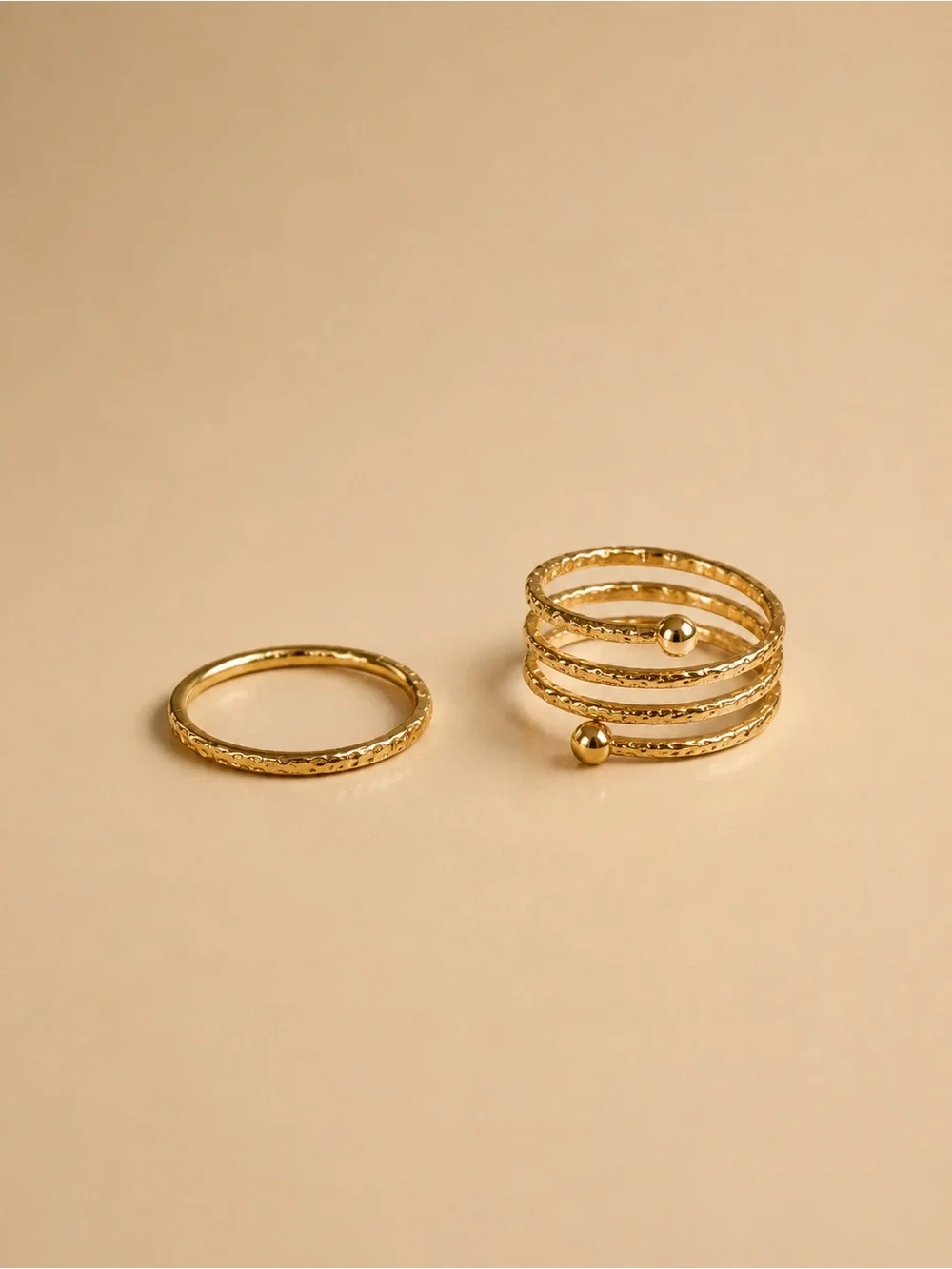 Jennifer Miller 14K Gold Plated Ring Set